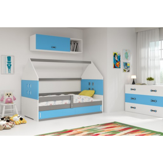 Дитяче ліжко горище Домик KidsBunkBed сосна білий сірий колір 160х80 см. 124х86х164 см. Дитяче ліжко горище Домик KidsBunkBed сосна білий сірий колір 160х80 см. 124х86х164 см.