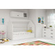 Дитяче ліжко горище Домик KidsBunkBed сосна білий сірий колір 160х80 см. 124х86х164 см. Дитяче ліжко горище Домик KidsBunkBed сосна білий сірий колір 160х80 см. 124х86х164 см.