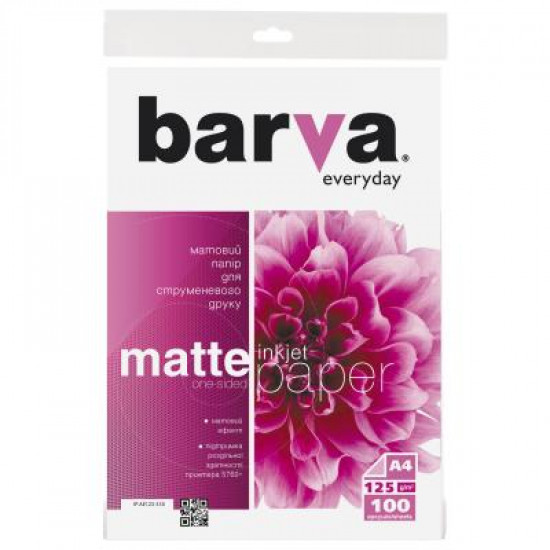 Папір BARVA A4 Everyday Matte 125г, 100л (IP-AE125-318) Папір BARVA A4 Everyday Matte 125г, 100л (IP-AE125-318)