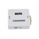 Перехідник із VGA на HDMI зі звуком MiNi VGA2HDMI Білий (VS7004213)