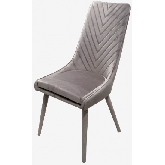 Kitchen chair dark gray-beige velvet fabric DAOSUN DC 693A Kitchen chair dark gray-beige velvet fabric DAOSUN DC 693A
