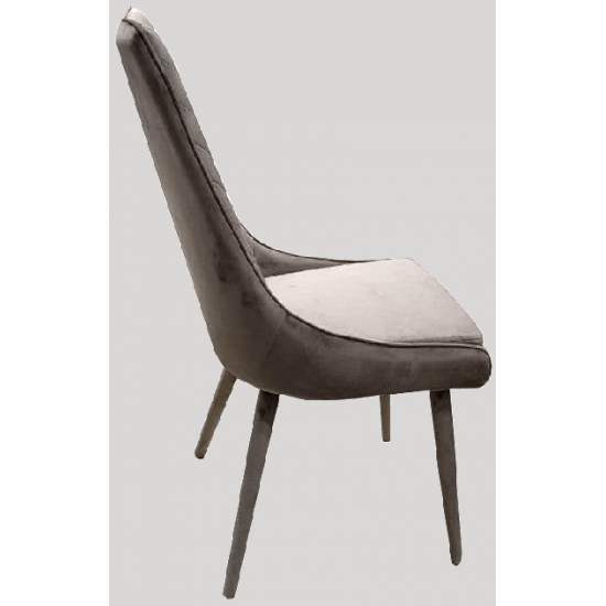 Kitchen chair dark gray-beige velvet fabric DAOSUN DC 693A Kitchen chair dark gray-beige velvet fabric DAOSUN DC 693A