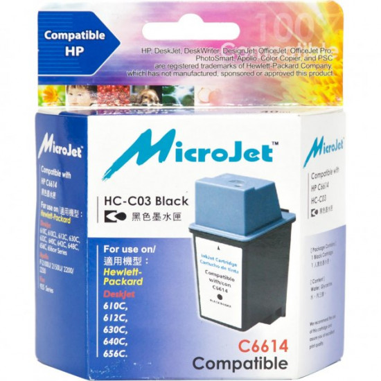 Картридж для HP DeskJet 640c MicroJet Black HC-C03 Картридж для HP DeskJet 640c MicroJet Black HC-C03