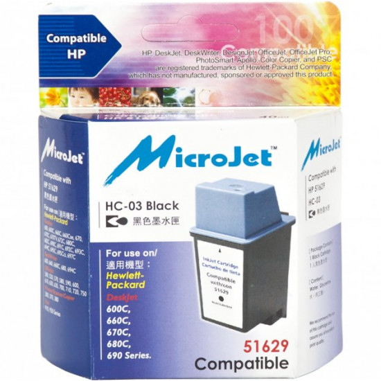 Картридж для HP Deskwriter 680c MicroJet Black HC-03 Картридж для HP Deskwriter 680c MicroJet Black HC-03