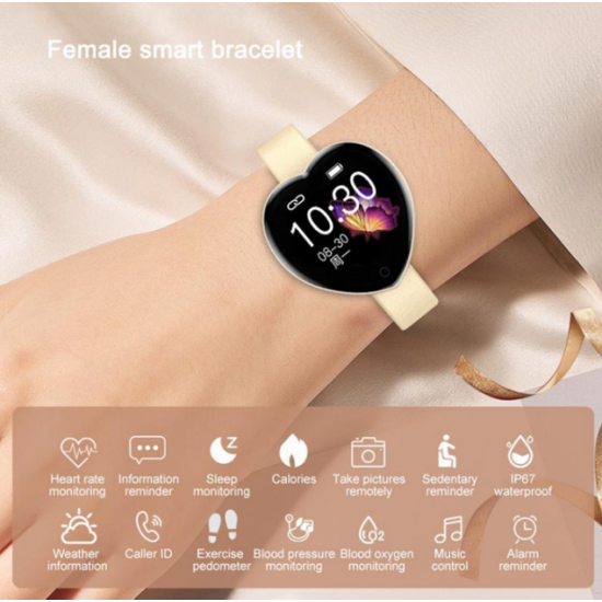 Женские смарт-часы Smart Watch T52 в форме сердца, золото Женские смарт-часы Smart Watch T52 в форме сердца, золото