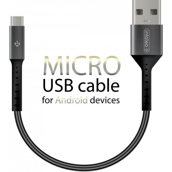Кабель синхронізації Intaleo CB0 microUSB 0.2 м Black-Grey (1283126495632) Кабель синхронізації Intaleo CB0 microUSB 0.2 м Black-Grey (1283126495632)