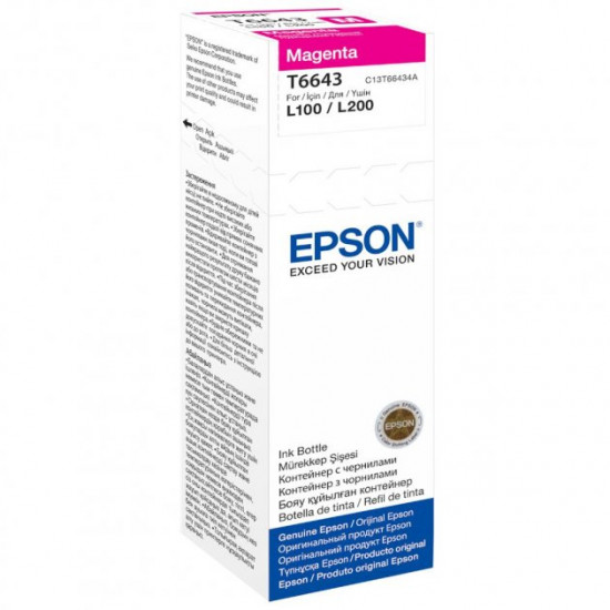 Контейнер із чорнилом Epson L100/L200 magenta (C13T66434A) Контейнер із чорнилом Epson L100/L200 magenta (C13T66434A)
