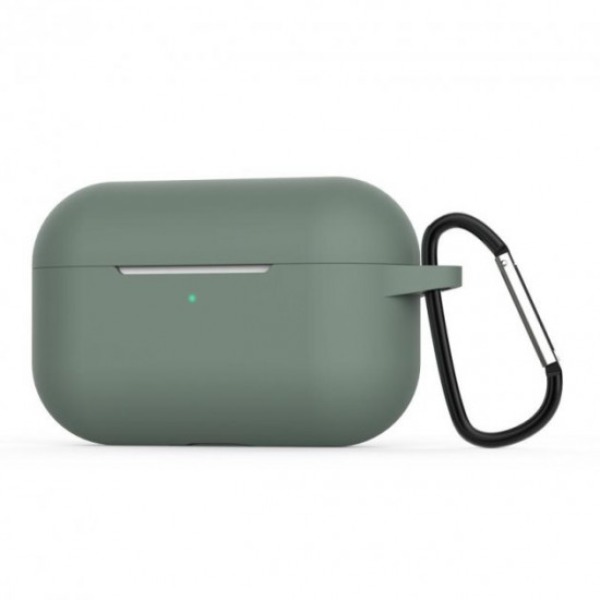 Силіконовий футляр із карабіном для навушників AirPods Pro Pine Green Силіконовий футляр із карабіном для навушників AirPods Pro Pine Green