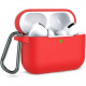Силіконовий футляр із карабіном для навушників AirPods Pro Red Силіконовий футляр із карабіном для навушників AirPods Pro Red