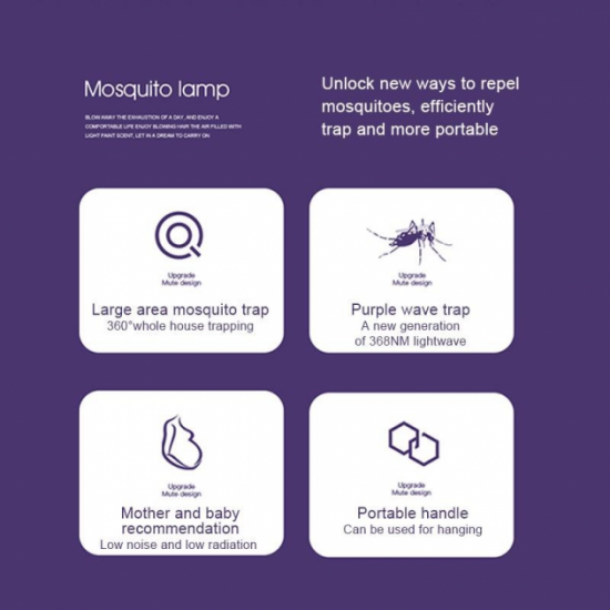 Пастка від комарів та комах антимоскітна лампа з LED підсвічуванням UKC Mosquito 220В Пастка від комарів та комах антимоскітна лампа з LED підсвічуванням UKC Mosquito 220В