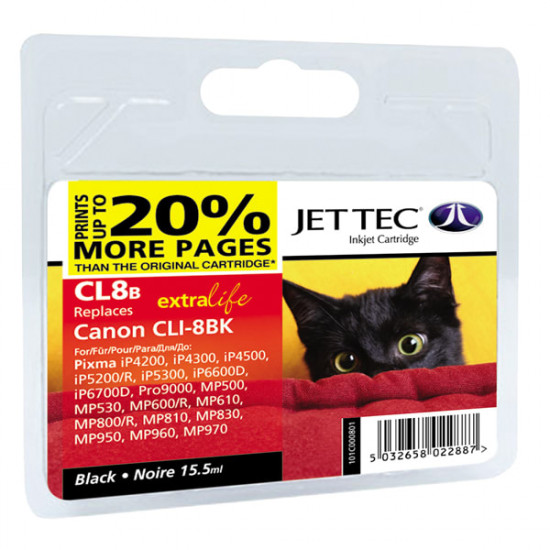 Cartridge for Canon PIXMA iP4500 JetTec Black 1338BJT Cartridge for Canon PIXMA iP4500 JetTec Black 1338BJT