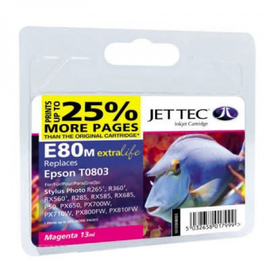 Картридж для Epson Stylus Photo PX820 JetTec Magenta 110E008003 Картридж для Epson Stylus Photo PX820 JetTec Magenta 110E008003