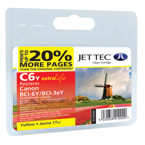 Картридж для Canon i990 JetTec Yellow 110C000604 Картридж для Canon i990 JetTec Yellow 110C000604