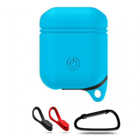 Cиликоновий чохол Primo Sherp для Apple AirPods - Light Blue Cиликоновий чохол Primo Sherp для Apple AirPods - Light Blue