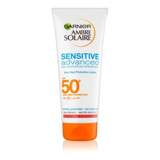 Garnier Ambre Solaire Sensitive Advanced молочко для засмаги SPF 50+, 200 мл Garnier Ambre Solaire Sensitive Advanced молочко для засмаги SPF 50+, 200 мл