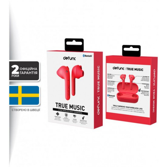 Наушники Defunc True Music TWS Red (D4273M) Наушники Defunc True Music TWS Red (D4273M)