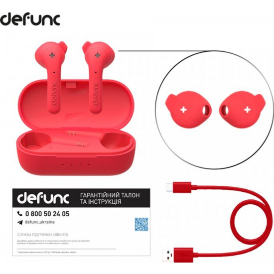 Наушники Defunc True Music TWS Red (D4273M) Наушники Defunc True Music TWS Red (D4273M)