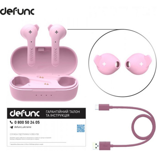 Наушники Defunc True Music TWS Pink (D4275M) Наушники Defunc True Music TWS Pink (D4275M)