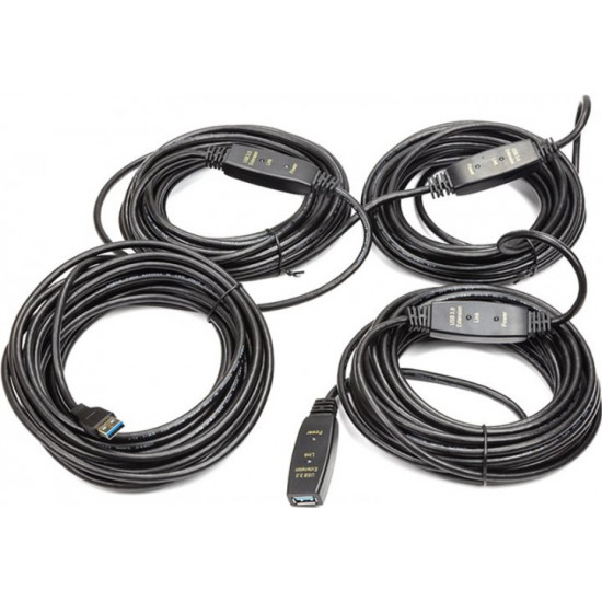 Активний подовжувач PowerPlant USB 3.0 AM-AF, 30 м (CA912872) Активний подовжувач PowerPlant USB 3.0 AM-AF, 30 м (CA912872)