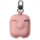 Кожаный футляр Leather bag для наушников AirPods Розовый Кожаный футляр Leather bag для наушников AirPods Розовый