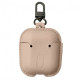 Кожаный футляр Leather bag для наушников AirPods Бежевый Кожаный футляр Leather bag для наушников AirPods Бежевый