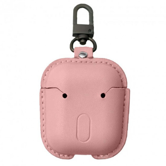 Кожаный футляр Leather bag для наушников AirPods Розовый Кожаный футляр Leather bag для наушников AirPods Розовый