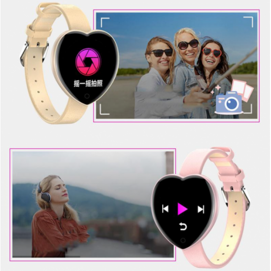 Женские смарт-часы Smart Watch T52 в форме сердца, золото Женские смарт-часы Smart Watch T52 в форме сердца, золото