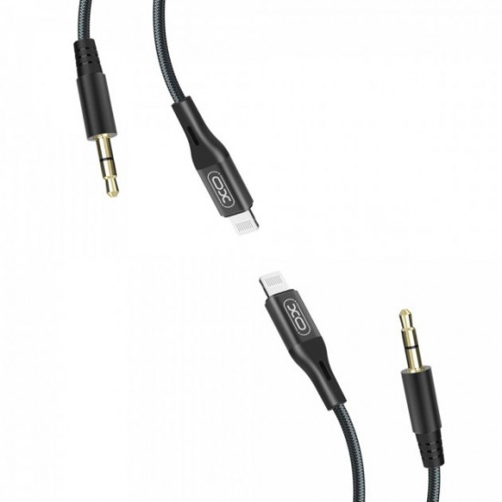 Аудіокабель XO AUX audio adapter cable Lightning to 3.5mm 1m Аудіокабель XO AUX audio adapter cable Lightning to 3.5mm 1m