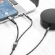 Аудіокабель XO 2в1 audio adapter cable 3.5mm to 3.5mm +Lightning 1m Аудіокабель XO 2в1 audio adapter cable 3.5mm to 3.5mm +Lightning 1m