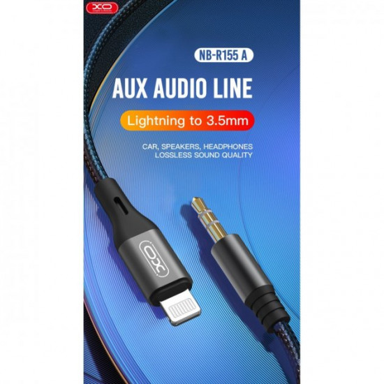 Аудіокабель XO AUX audio adapter cable Lightning to 3.5mm 1m Аудіокабель XO AUX audio adapter cable Lightning to 3.5mm 1m