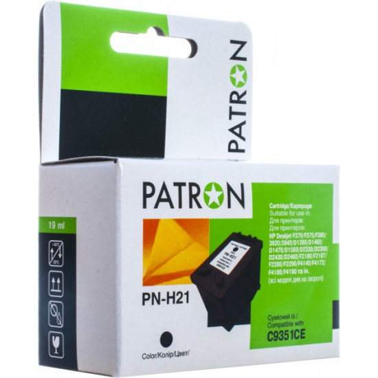 Картридж Patron HP C9351CE Black (PN-H21) Картридж Patron HP C9351CE Black (PN-H21)