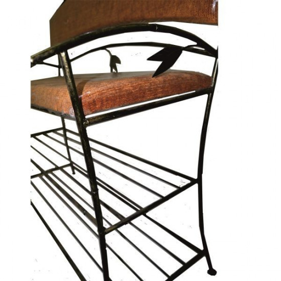 Forged stand (stand) for shoes 1.6/80 cm (banquette) black/bronze Forged stand (stand) for shoes 1.6/80 cm (banquette) black/bronze