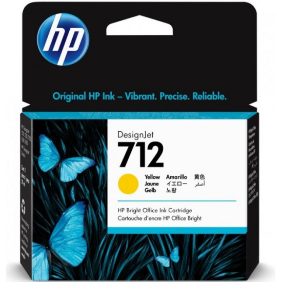 Cartridge for HP DesignJet T230 HP 712 Yellow 3ED69A Cartridge for HP DesignJet T230 HP 712 Yellow 3ED69A