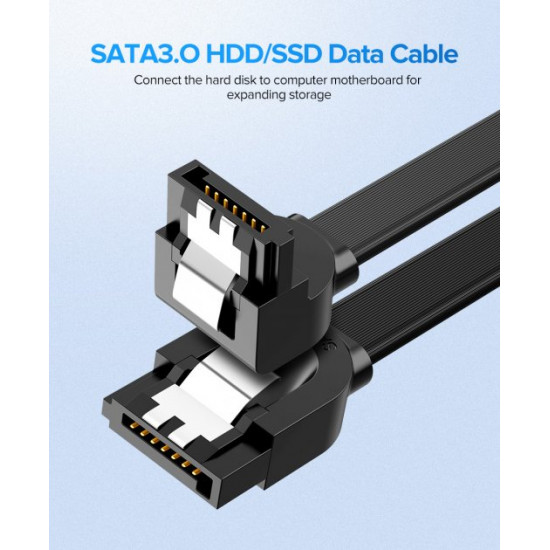 Кабель SATA 3.0 Ugreen 0.5М Black (US217) Кабель SATA 3.0 Ugreen 0.5М Black (US217)