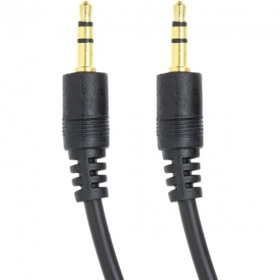  Аудио кабель PowerPlant 3.5 мм M-M 1.5м, Black