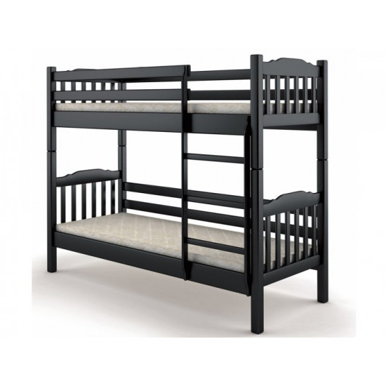 Children's bunk bed made of natural wood pine Bai-Bai without drawers MebiGrand 90x200 Wenge Children's bunk bed made of natural wood pine Bai-Bai without drawers MebiGrand 90x200 Wenge