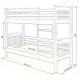 Children's bunk bed made of natural wood pine Bai-Bai without drawers MebiGrand 90x200 Wenge Children's bunk bed made of natural wood pine Bai-Bai without drawers MebiGrand 90x200 Wenge
