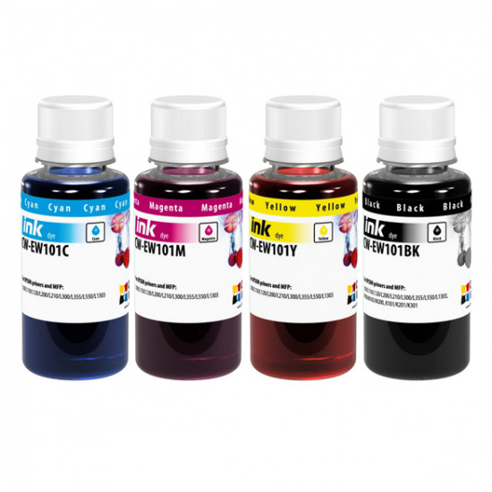 Ink set CW EPSON L100/L200 BK/С/M/Y (CW-EW101SET01) 4*100ml Ink set CW EPSON L100/L200 BK/С/M/Y (CW-EW101SET01) 4*100ml