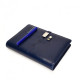 Notepad, business diary with 16 GB flash drive and wireless charging with Powerbank pen (Blue)