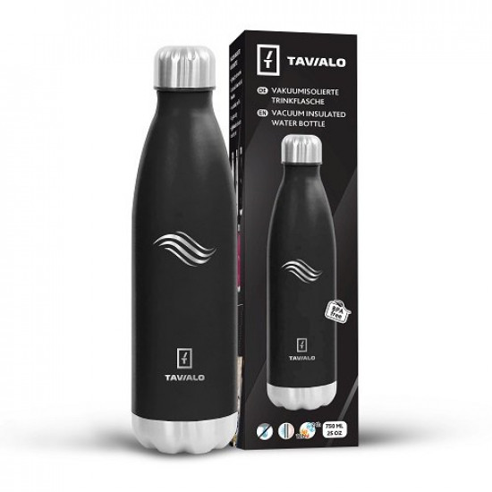 Термобутылка Tavialo 750 мл матовый черный цвет Термобутылка Tavialo 750 мл матовый черный цвет