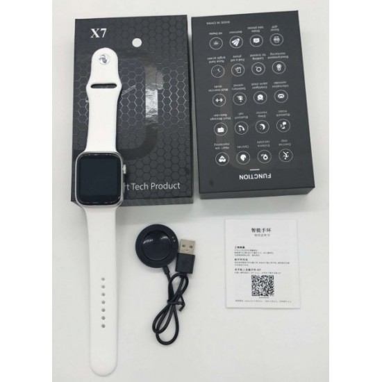 Розумний смарт-годинник Smart Watch PRO X7 (пульс, тонометр, рівень кисню) білі Розумний смарт-годинник Smart Watch PRO X7 (пульс, тонометр, рівень кисню) білі