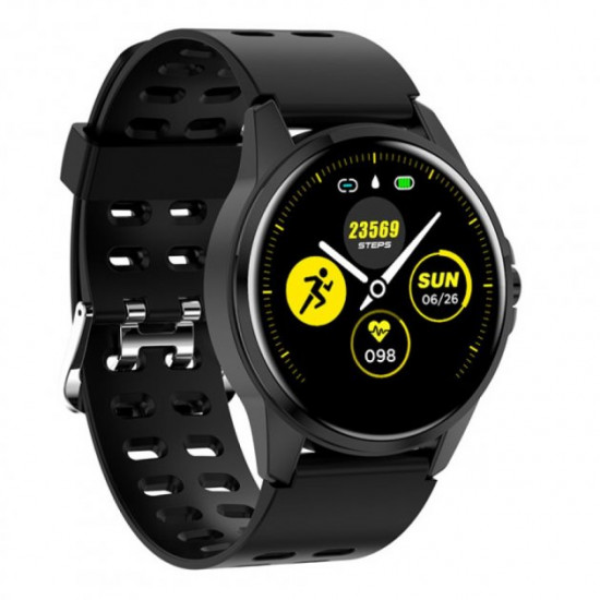 Розумний смарт-годинник фітнес Smart Watch Pro R23 (пульс) чорний силікон