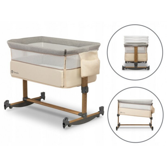 Кроватка приставная 3в1 Lionelo Leonie Beige Sand Кроватка приставная 3в1 Lionelo Leonie Beige Sand
