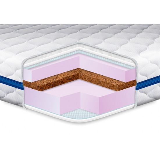 Тонкий матрац-топер Eurosleep Slim Cocos-Mix трикотаж 80x200 Тонкий матрац-топер Eurosleep Slim Cocos-Mix трикотаж 80x200