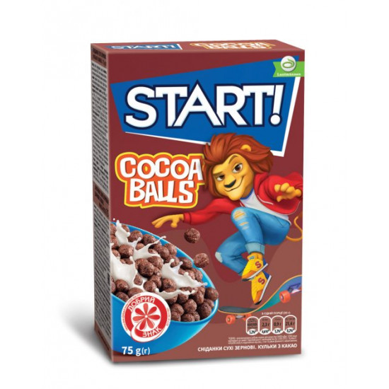 Сухі сніданки Start! Кульки Какао 75г (4820008125453) Сухі сніданки Start! Кульки Какао 75г (4820008125453)