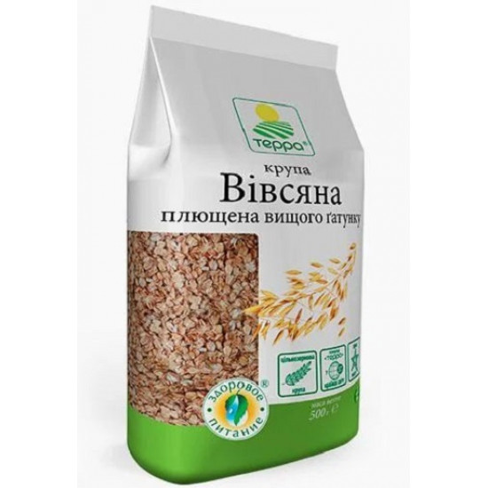 Крупа Терра Крупа Вівсяна Плющена 500г (4820015731227) Крупа Терра Крупа Вівсяна Плющена 500г (4820015731227)