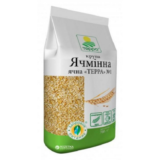 Крупа Терра Ячмінна Ячнева Пакет 700г (4820015730756) Крупа Терра Ячмінна Ячнева Пакет 700г (4820015730756)