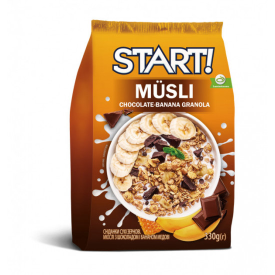 Мюслі Start! Медові Шоколад Банан 330 г (4820008125361) Мюслі Start! Медові Шоколад Банан 330 г (4820008125361)