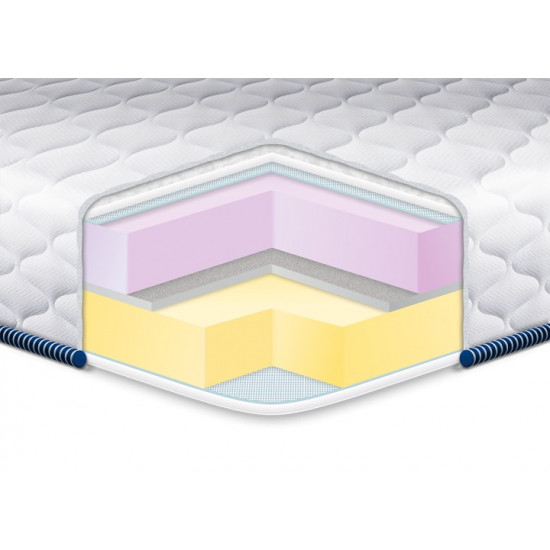 Тонкий матрац-топер Eurosleep Slim Memory-Mix жаккард 80x200