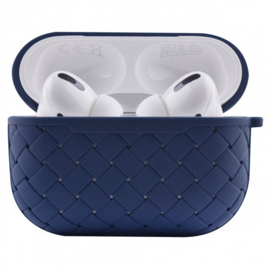 Чохол AirPods Pro WB із переплетеної шкіри. Чорний (ws24426) Чохол AirPods Pro WB із переплетеної шкіри. Чорний (ws24426)